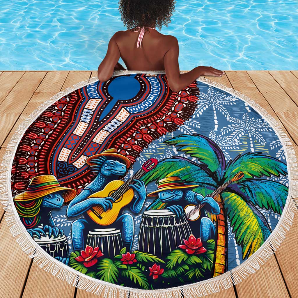 Afro-Caribbean Beach Blanket African Dashiki Style with Caribbean Music with Blue Iguanas - African Pride