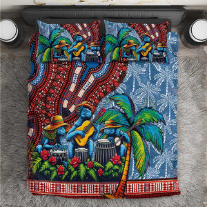 Afro-Caribbean Bedding Set African Dashiki Style with Caribbean Music with Blue Iguanas - African Pride