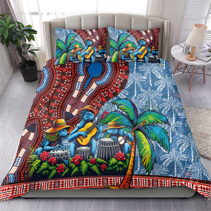 Afro-Caribbean Bedding Set African Dashiki Style with Caribbean Music with Blue Iguanas - African Pride
