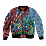 Afro-Caribbean Bomber Jacket African Dashiki Style with Caribbean Music with Blue Iguanas - African Pride