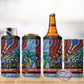 Afro-Caribbean 4 in 1 Can Cooler Tumbler African Dashiki Style with Caribbean Music with Blue Iguanas - African Pride