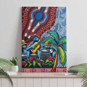 Afro-Caribbean Canvas Wall Art African Dashiki Style with Caribbean Music with Blue Iguanas - African Pride