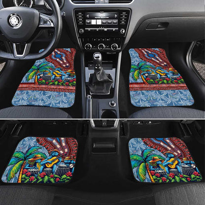 Afro-Caribbean Car Mats African Dashiki Style with Caribbean Music with Blue Iguanas - African Pride