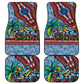 Afro-Caribbean Car Mats African Dashiki Style with Caribbean Music with Blue Iguanas - African Pride