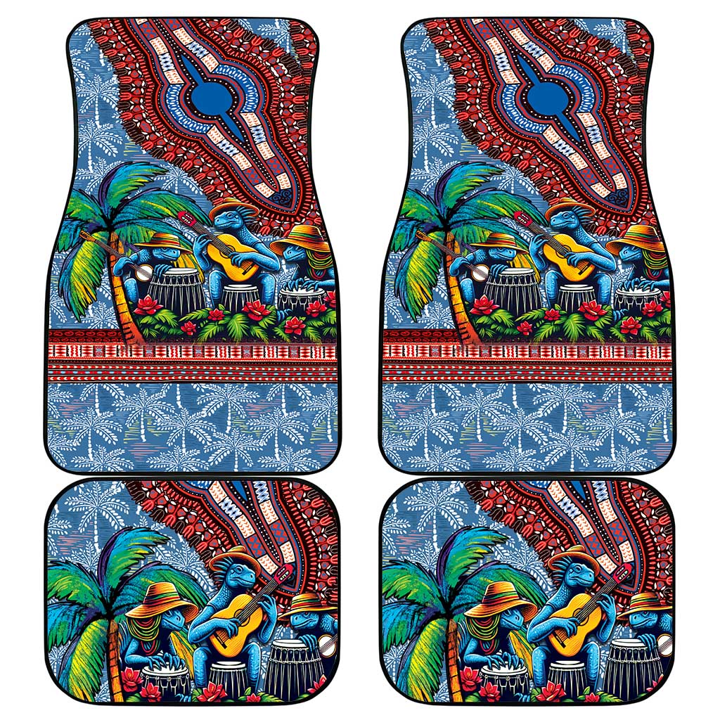 Afro-Caribbean Car Mats African Dashiki Style with Caribbean Music with Blue Iguanas - African Pride