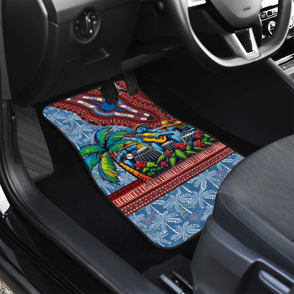 Afro-Caribbean Car Mats African Dashiki Style with Caribbean Music with Blue Iguanas - African Pride