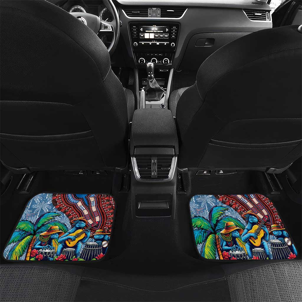 Afro-Caribbean Car Mats African Dashiki Style with Caribbean Music with Blue Iguanas - African Pride