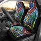 Afro-Caribbean Car Seat Cover African Dashiki Style with Caribbean Music with Blue Iguanas - African Pride