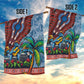 Afro-Caribbean Garden Flag African Dashiki Style with Caribbean Music with Blue Iguanas - African Pride