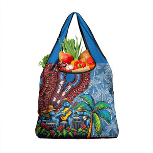 Afro-Caribbean Grocery Bag African Dashiki Style with Caribbean Music with Blue Iguanas - African Pride