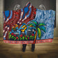 Afro-Caribbean Hooded Blanket African Dashiki Style with Caribbean Music with Blue Iguanas - African Pride