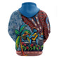 Afro-Caribbean Hoodie African Dashiki Style with Caribbean Music with Blue Iguanas - African Pride