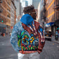Afro-Caribbean Hoodie African Dashiki Style with Caribbean Music with Blue Iguanas - African Pride