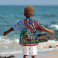 Afro-Caribbean Kid Hawaiian Shirt African Dashiki Style with Caribbean Music with Blue Iguanas - African Pride