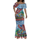 Afro-Caribbean Mermaid Dress African Dashiki Style with Caribbean Music with Blue Iguanas - African Pride