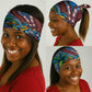 Afro-Caribbean Neck Gaiter African Dashiki Style with Caribbean Music with Blue Iguanas - African Pride
