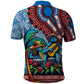 Afro-Caribbean Polo Shirt African Dashiki Style with Caribbean Music with Blue Iguanas - African Pride