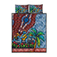 Afro-Caribbean Quilt Bed Set African Dashiki Style with Caribbean Music with Blue Iguanas - African Pride