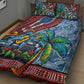 Afro-Caribbean Quilt Bed Set African Dashiki Style with Caribbean Music with Blue Iguanas - African Pride