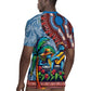 Afro-Caribbean Rugby Jersey African Dashiki Style with Caribbean Music with Blue Iguanas - African Pride