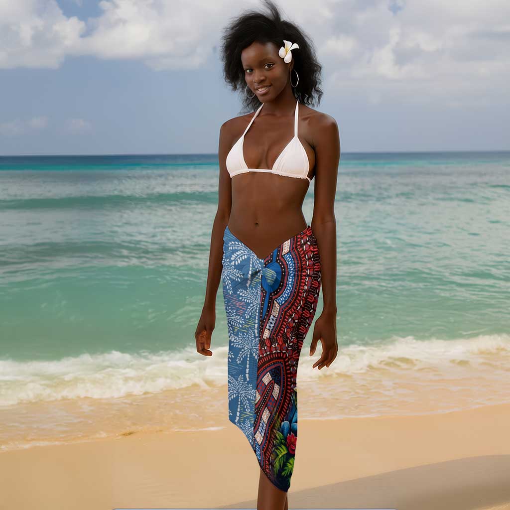 Afro-Caribbean Sarong African Dashiki Style with Caribbean Music with Blue Iguanas - African Pride