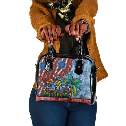 Afro-Caribbean Shoulder Handbag African Dashiki Style with Caribbean Music with Blue Iguanas - African Pride