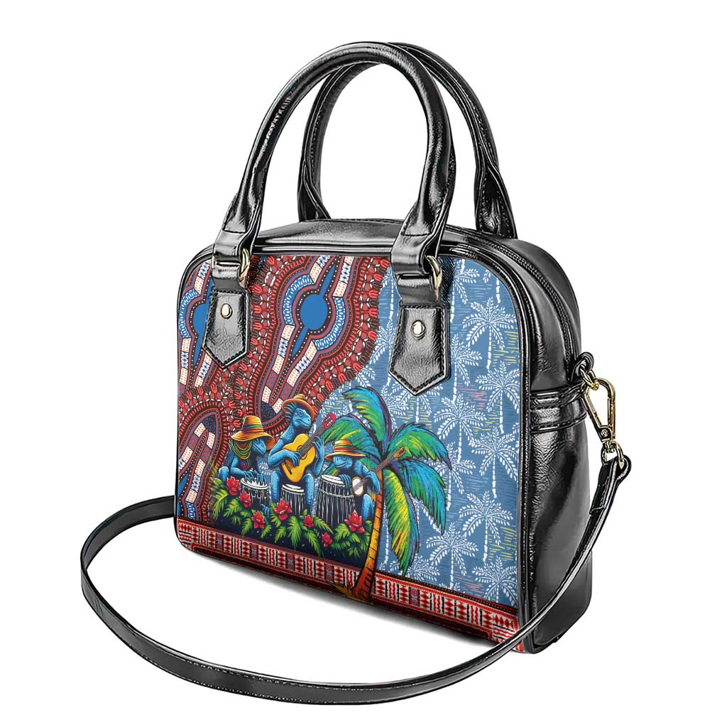 Afro-Caribbean Shoulder Handbag African Dashiki Style with Caribbean Music with Blue Iguanas - African Pride