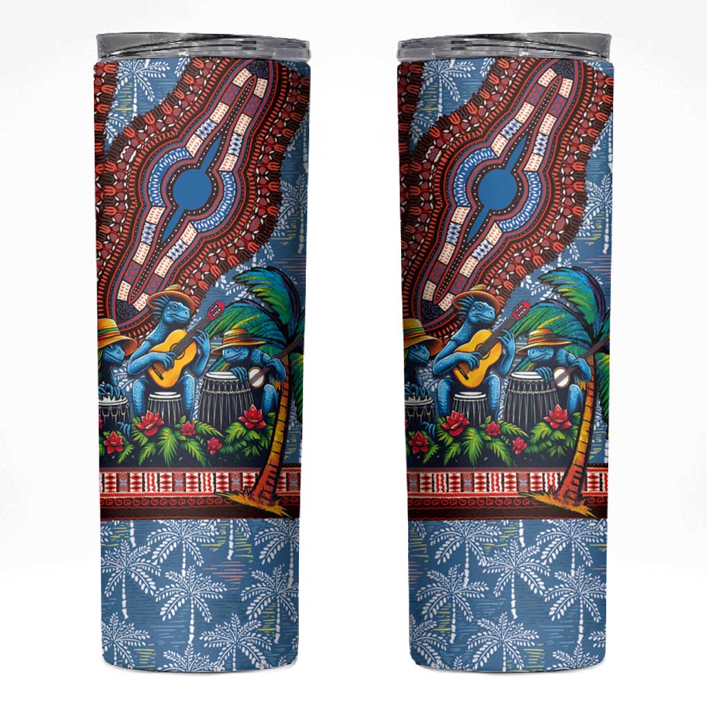 Afro-Caribbean Skinny Tumbler African Dashiki Style with Caribbean Music with Blue Iguanas - African Pride