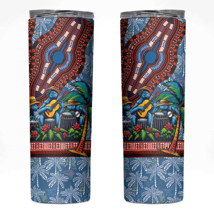 Afro-Caribbean Skinny Tumbler African Dashiki Style with Caribbean Music with Blue Iguanas - African Pride