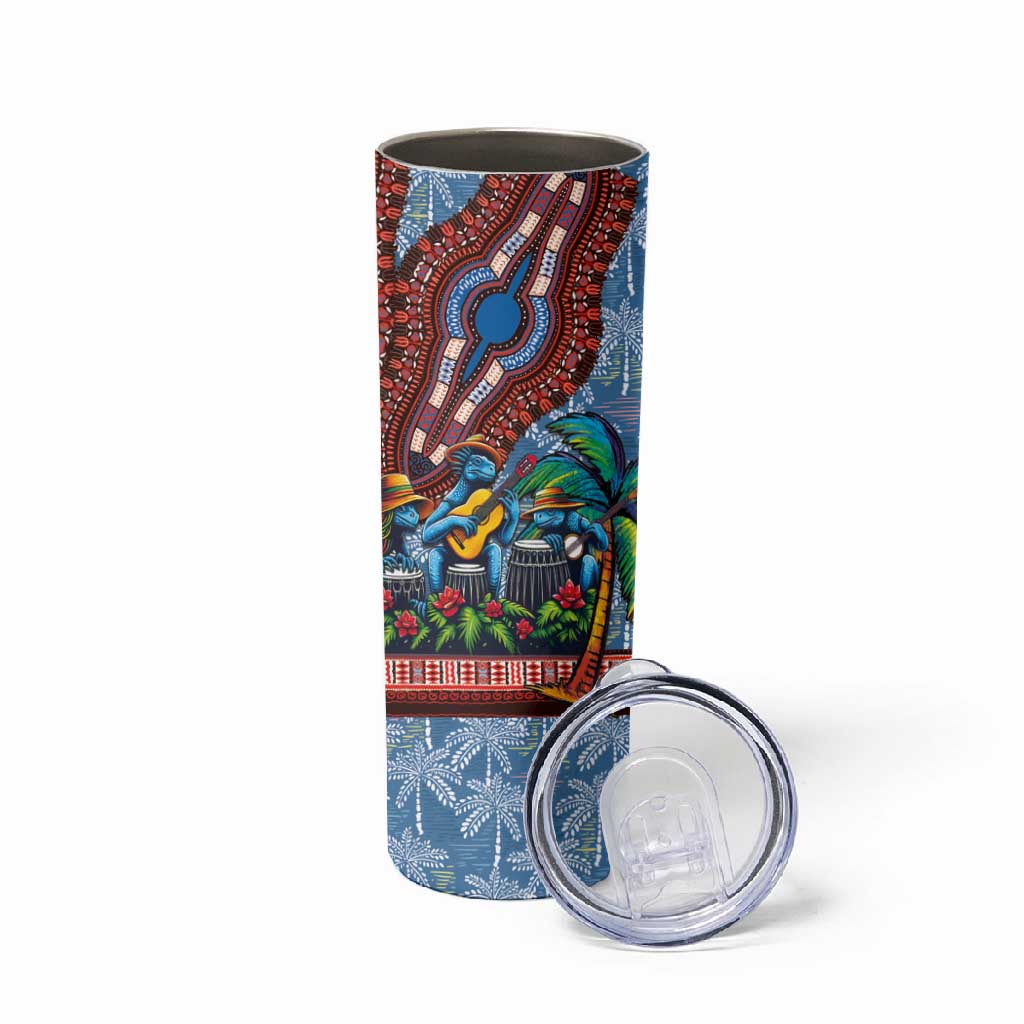 Afro-Caribbean Skinny Tumbler African Dashiki Style with Caribbean Music with Blue Iguanas - African Pride