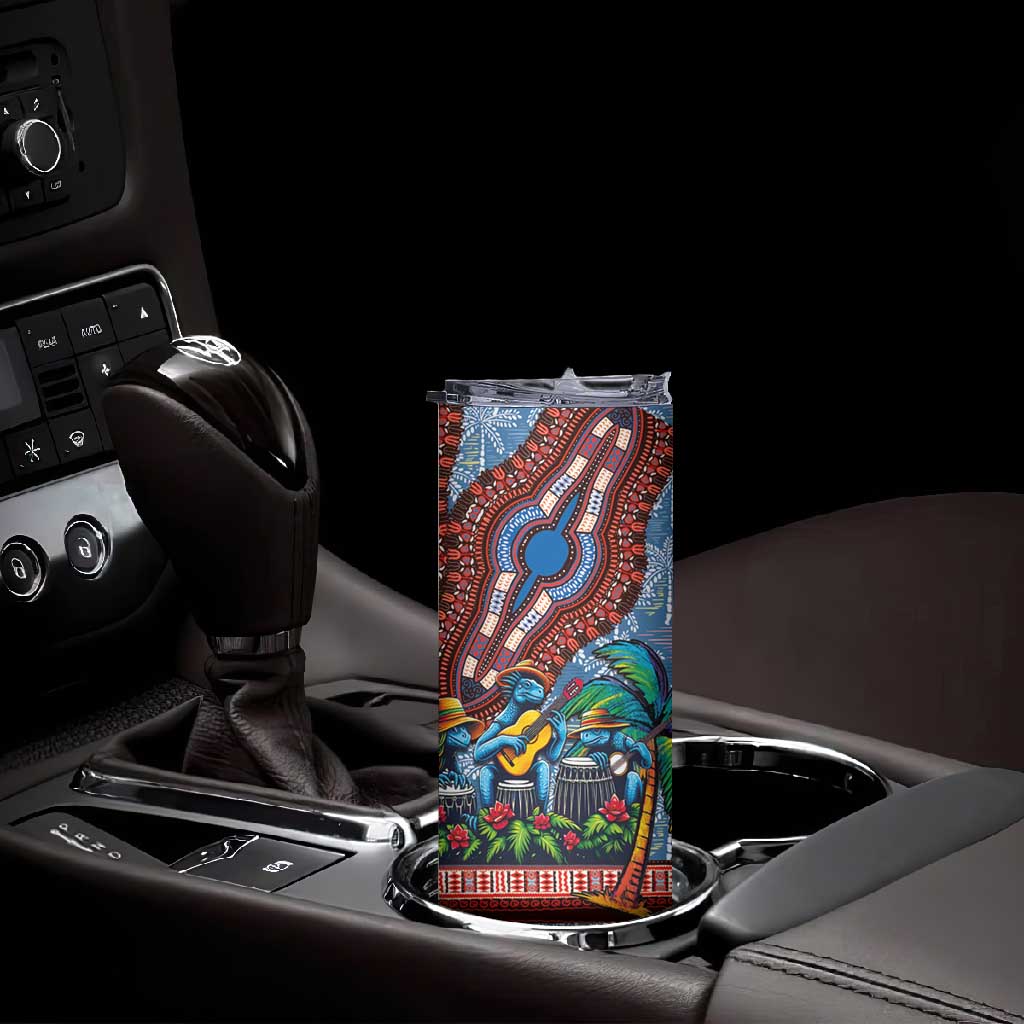 Afro-Caribbean Skinny Tumbler African Dashiki Style with Caribbean Music with Blue Iguanas - African Pride