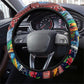Afro-Caribbean Steering Wheel Cover African Dashiki Style with Caribbean Music with Blue Iguanas - African Pride