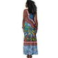 Afro-Caribbean Tank Maxi Dress African Dashiki Style with Caribbean Music with Blue Iguanas - African Pride