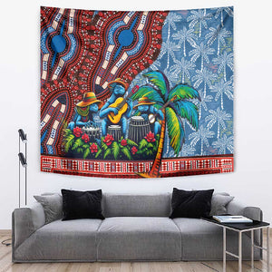 Afro-Caribbean Tapestry African Dashiki Style with Caribbean Music with Blue Iguanas - African Pride