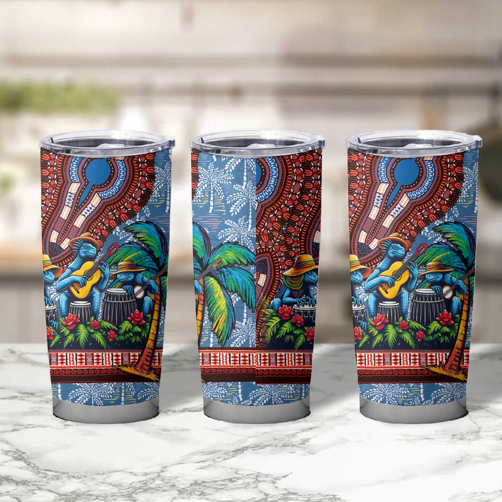 Afro-Caribbean Tumbler Cup African Dashiki Style with Caribbean Music with Blue Iguanas - African Pride