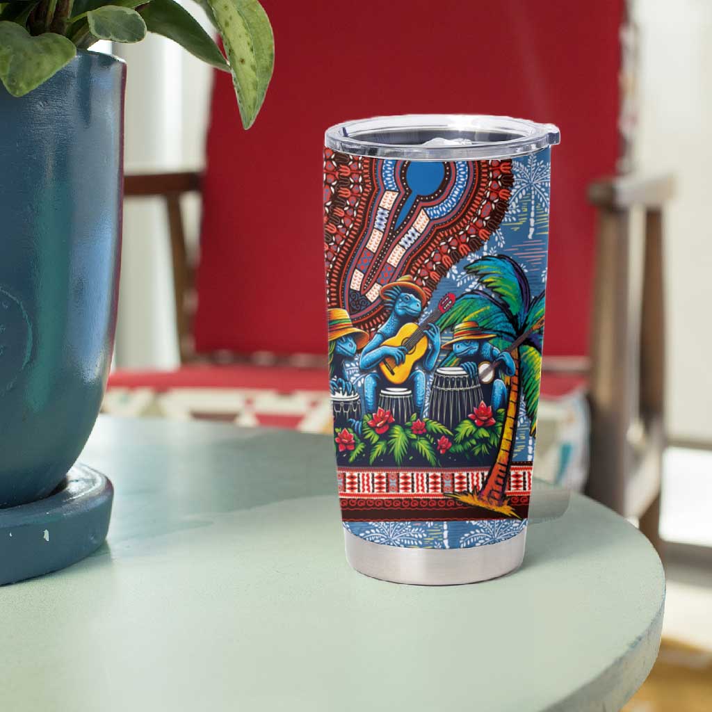 Afro-Caribbean Tumbler Cup African Dashiki Style with Caribbean Music with Blue Iguanas - African Pride