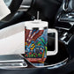 Afro-Caribbean Tumbler With Handle African Dashiki Style with Caribbean Music with Blue Iguanas - African Pride