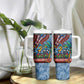 Afro-Caribbean Tumbler With Handle African Dashiki Style with Caribbean Music with Blue Iguanas - African Pride