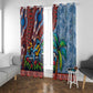 Afro-Caribbean Window Curtain African Dashiki Style with Caribbean Music with Blue Iguanas - African Pride