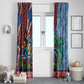 Afro-Caribbean Window Curtain African Dashiki Style with Caribbean Music with Blue Iguanas - African Pride