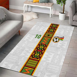 Ghana National Football Custom Area Rug Kente Motifs Sporty Style - African Pride