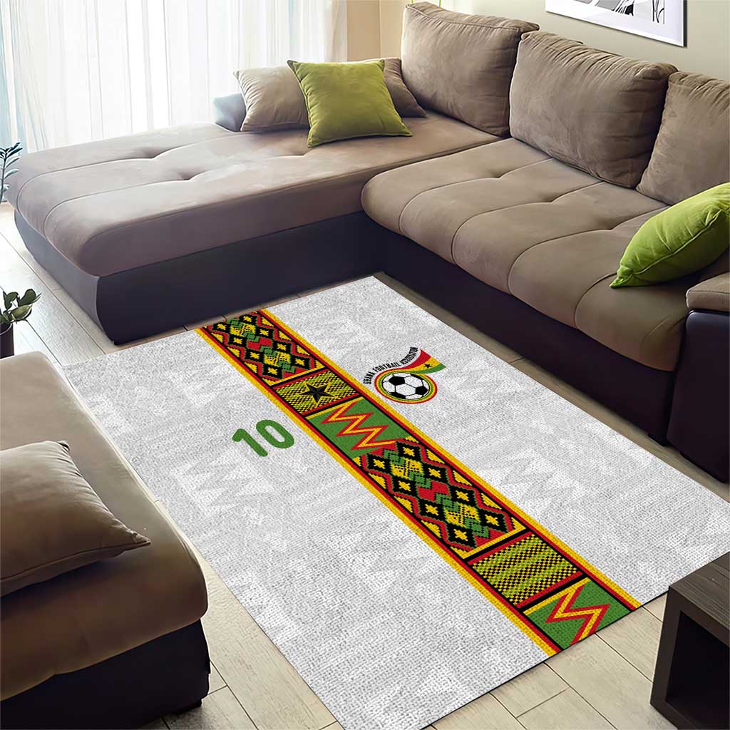 Ghana National Football Custom Area Rug Kente Motifs Sporty Style - African Pride