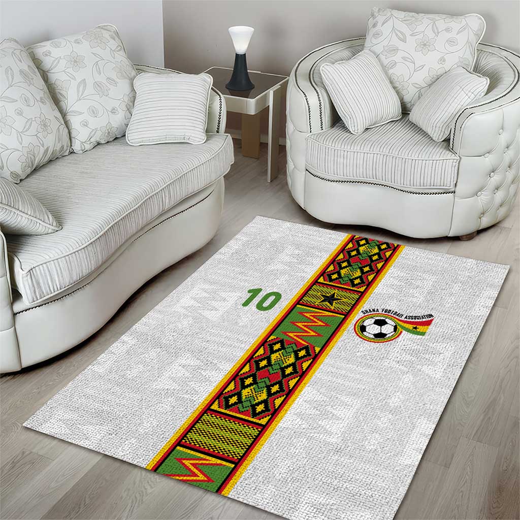 Ghana National Football Custom Area Rug Kente Motifs Sporty Style - African Pride