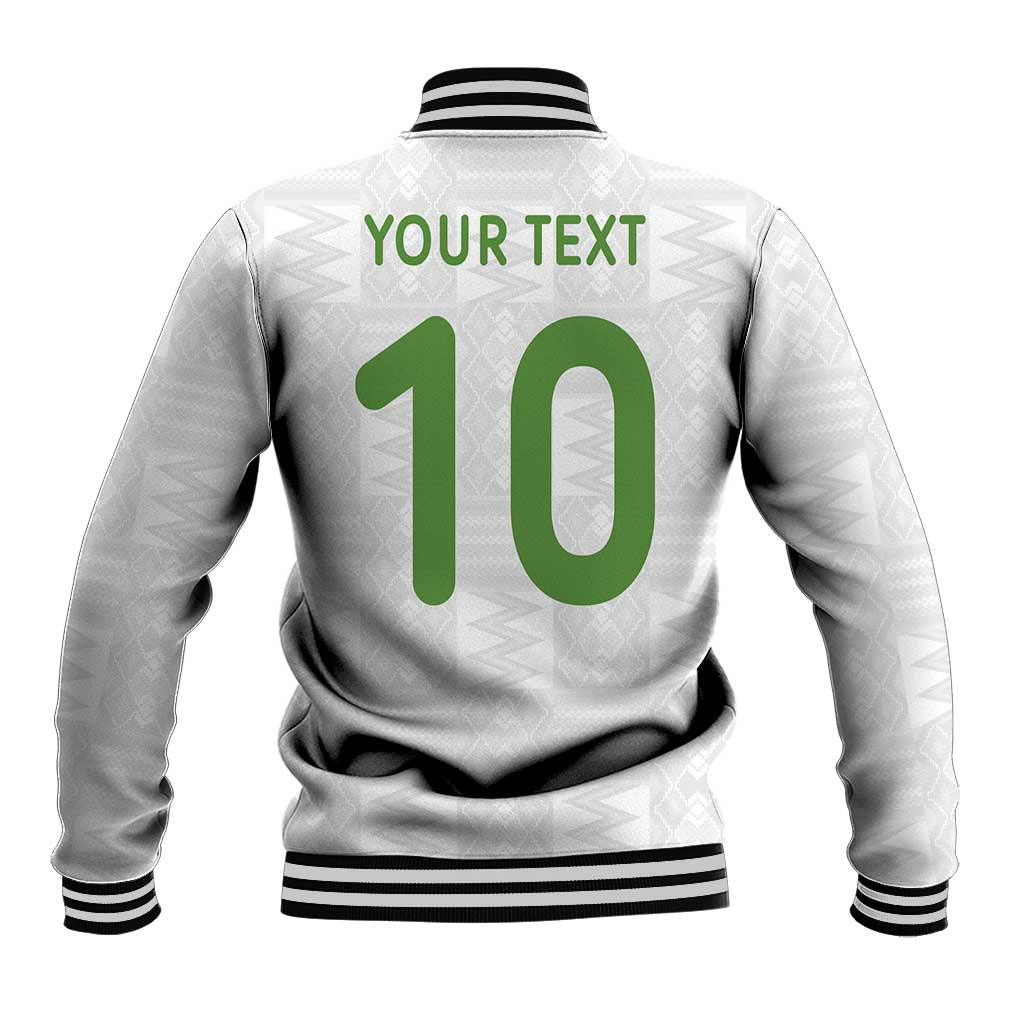 Ghana National Football Custom Baseball Jacket Kente Motifs Sporty Style - African Pride