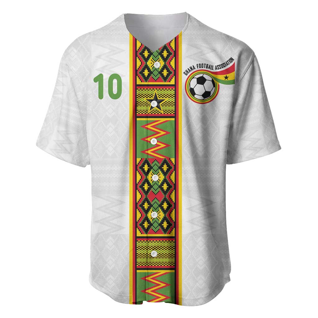 Ghana National Football Custom Baseball Jersey Kente Motifs Sporty Style - African Pride