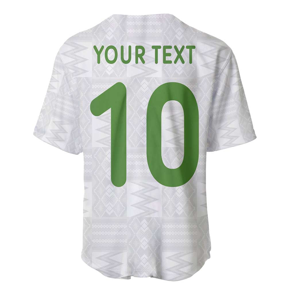 Ghana National Football Custom Baseball Jersey Kente Motifs Sporty Style - African Pride
