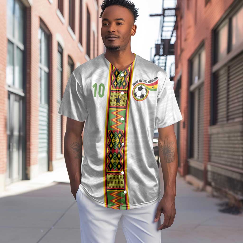Ghana National Football Custom Baseball Jersey Kente Motifs Sporty Style - African Pride
