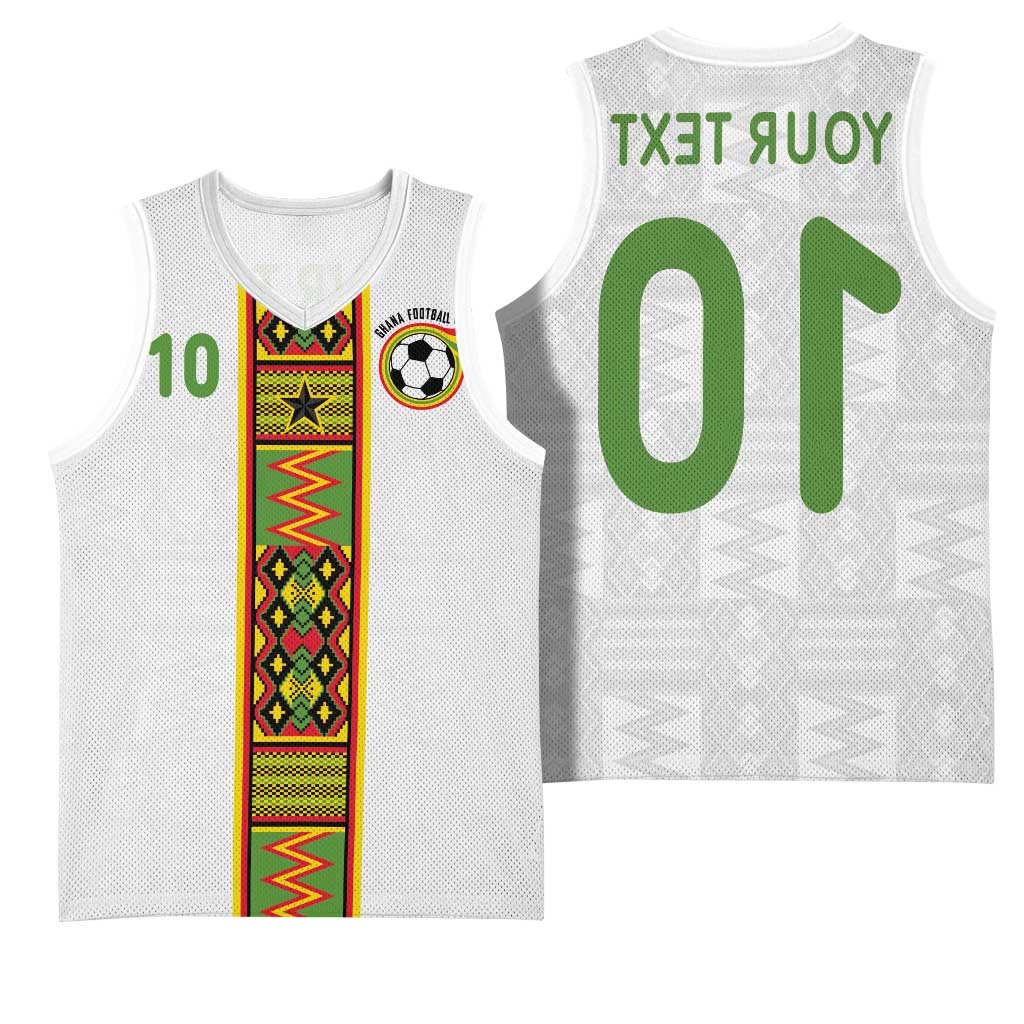 Ghana National Football Custom Basketball Jersey Kente Motifs Sporty Style - African Pride