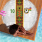 Ghana National Football Custom Beach Blanket Kente Motifs Sporty Style - African Pride