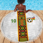 Ghana National Football Custom Beach Blanket Kente Motifs Sporty Style - African Pride